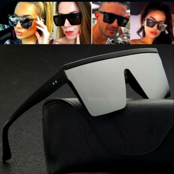 UNISEX OVER SIZED LARGE FRAME SUNGLASSES - Picture 2 of 6